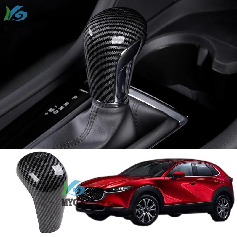 

Car Gear Head Shift Knob Cover Gear Shift Collars Handbrake Grip Car Hand Brake Covers For Mazda CX30 CX-30 2020 -21 Accessorie