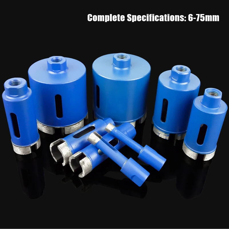 M10 Angle Grinder 6-75mm Blue Diamond Drill Cutter Saw Core Drill Bit Hole Opener For Marble Granite Brick Tile Ceramic Concrete