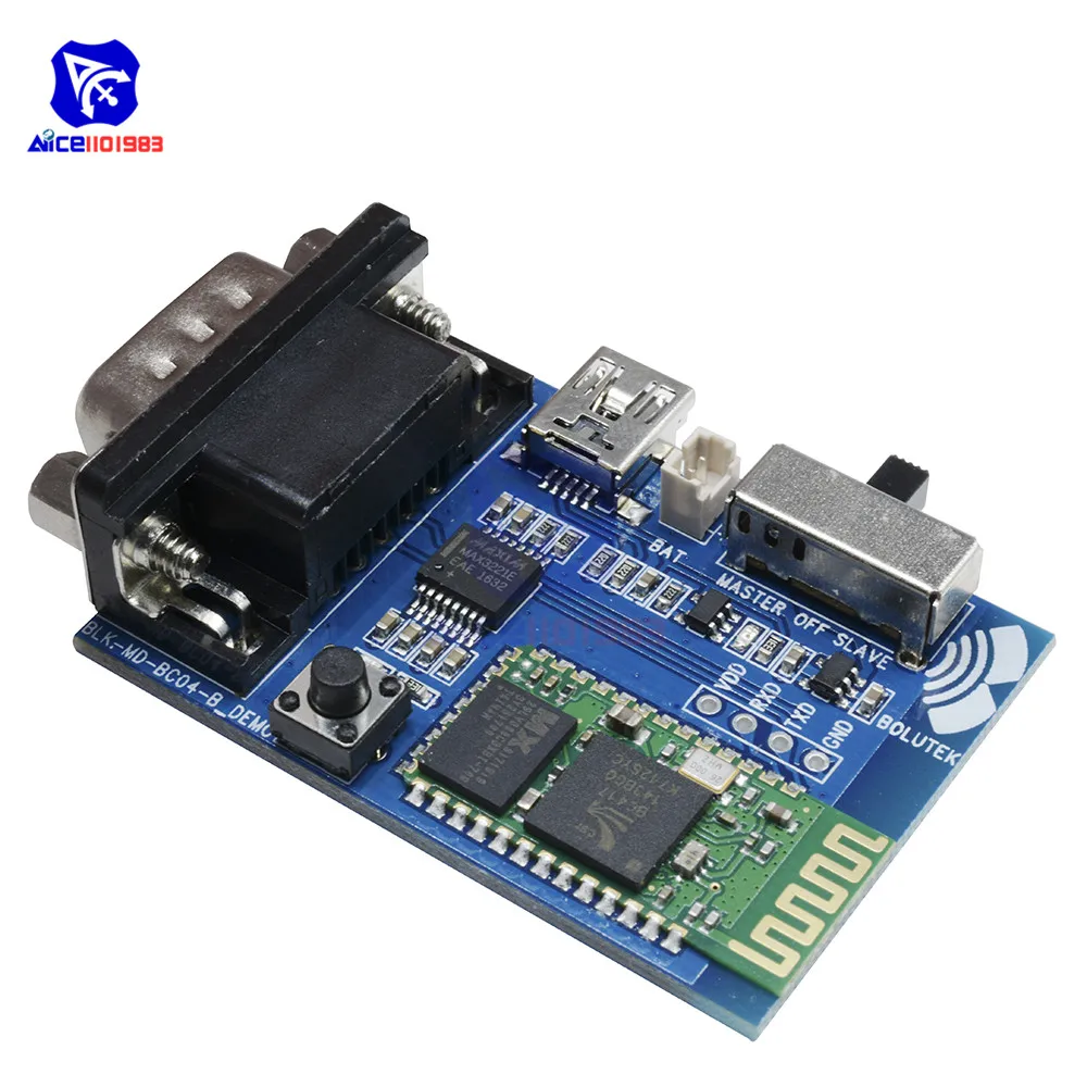 Diymore RS232 Bluetooth Последовательный адаптер Коммуникационный модуль Master-Slave Diymore RS232 Bluetooth Последовательный адаптер Коммуникационный модуль Master-Slave