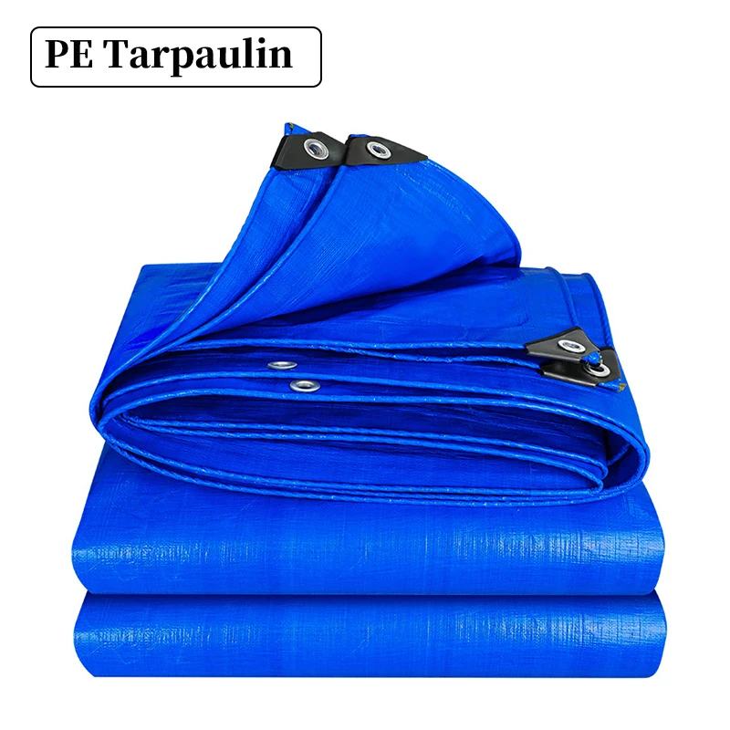 

0.32mm Blue PE Tarpaulin Rainproof Cloth Outdoor Garden Gazebo Waterproof Shading Tarp Boat Car Truck Canopys Beach Sun Shelter