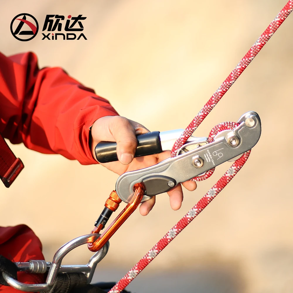 Imagem -04 - Xinda-professional Escalada Descida Parar Handle-control Rapel Device Downhill Descender Rapel de Freio