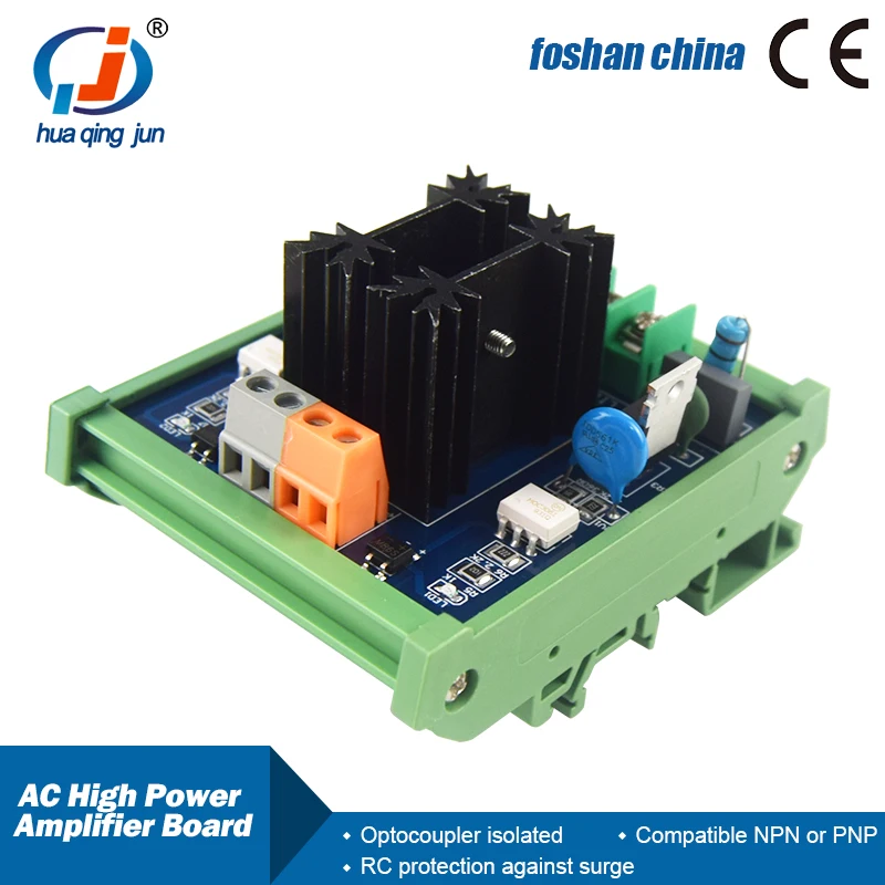 

Huaiqngjun 2-Channel PLC High Power AC Amplifier Board No Contact PLC Expansion Module