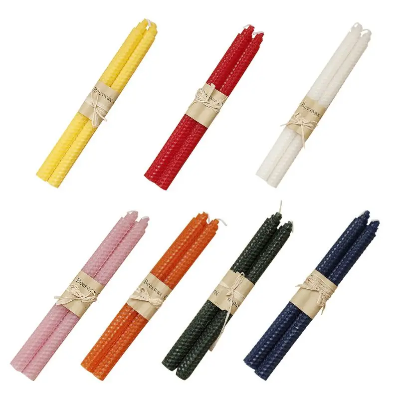 Beeswax Hand Rolled Candles Home Party Dinner Bistro Candles