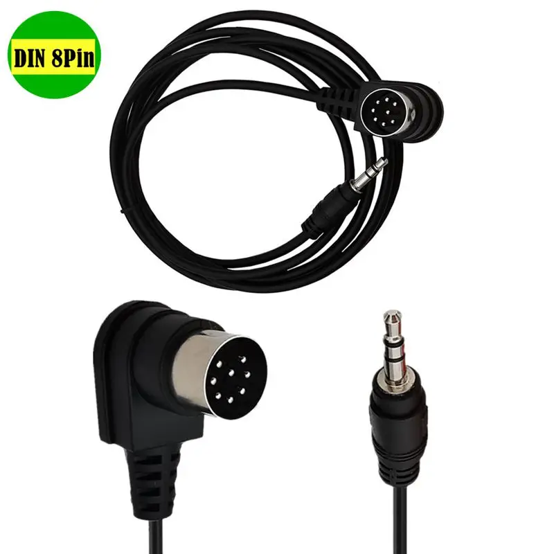 90 Degree Right Angle DIN 8P 8Pin Din Male Plug To 3.5mm Jack Male Audio Adapter Cable For Musical instrument audio equipment