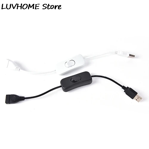 Woopower Copper Material USB Cable Male To Female Switch ON OFF Cable Toggle LED Lamp Power Line 28cm