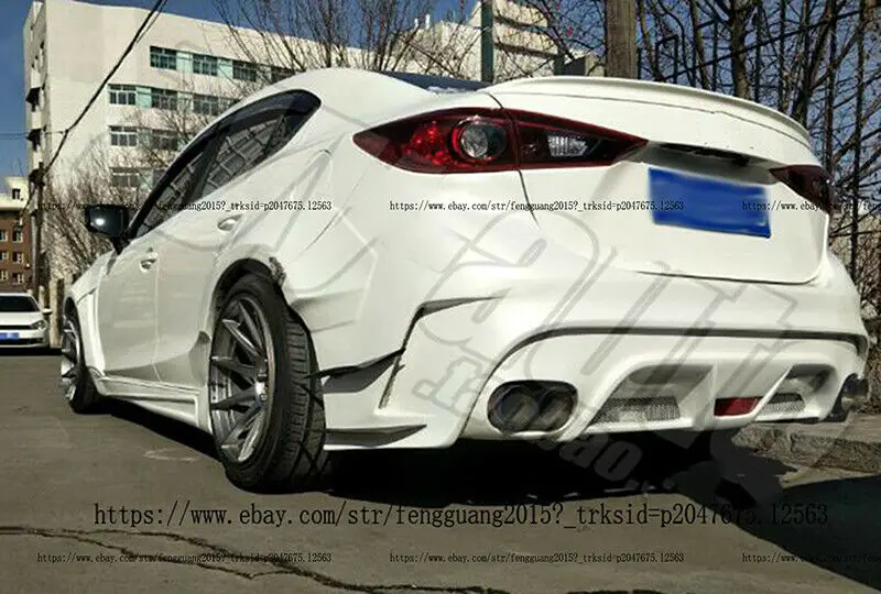 For Mazda 3 Axela 2014 2015 2016 2017 10pcs FRP Wide Fender Flares Body Kit Wheel Arch Trim