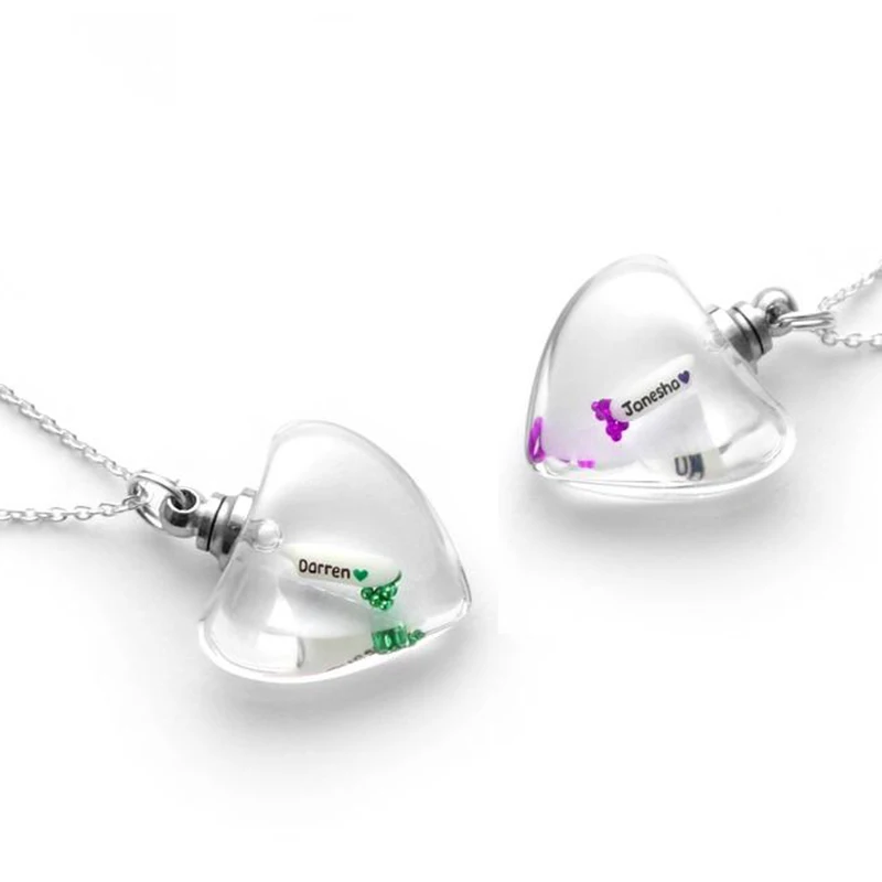 10PCS Crystal Vial Pendants Mini Glass Bottles Rice vials Screw Cap Necklace Perfume Bottle Rice Charms DIY Name on Rice Art