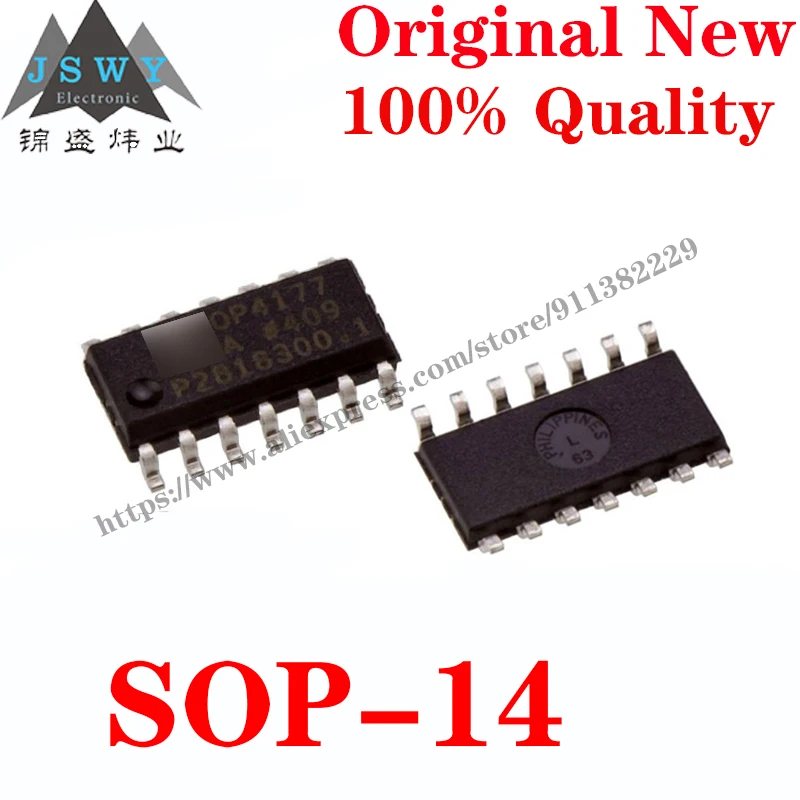 10~100 PCS OP4177ARZ-REEL7 SOP-14 Semiconductor Precision Amplifier IC Chip with for module arduino Free Shipping OP4177