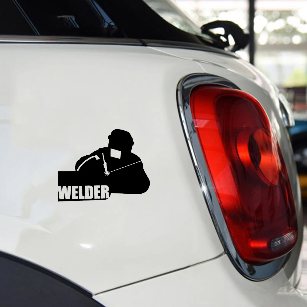 17*13.4cm Welder, Welding, Job, Hard Working, Window Sticker Funny Car Window Bumper Novelty JDM Drift Vinyl Decal Sticker