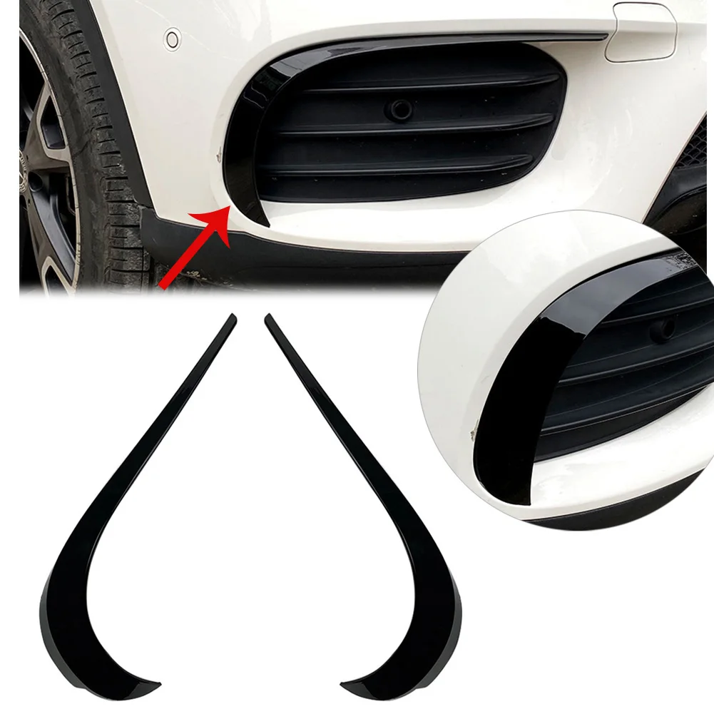 

2x Black Auto Front Bumper Spoiler Lip Splitter Trim ABS For Mercedes Benz GLA-Class GLA220 250 X156 2017 2018 2019