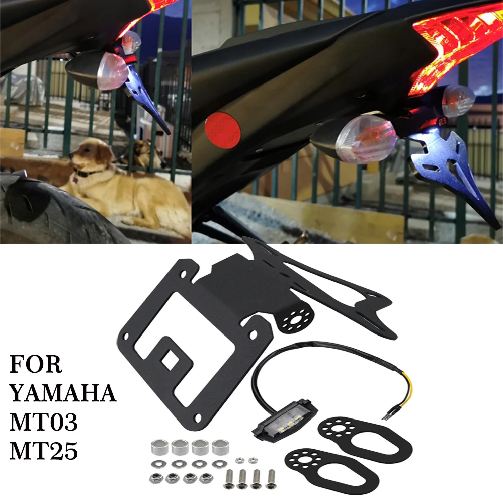 MT03 MT25 Motorcycle Tail Tidy For Yamaha MT 25 03 LED Light Fender Eliminator License Plate Holder Bracket  2020 accessories