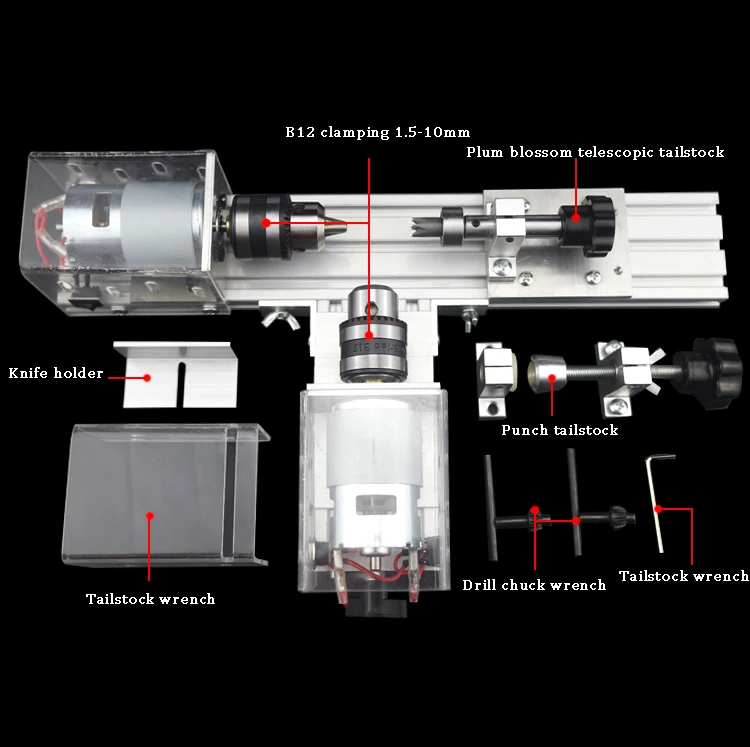 Lathe Miniature Machine Tool Woodworking Mini Small Efficient Car Beads Buddha Beads Machine Bracelets Hole Punch Easy DIY Tools