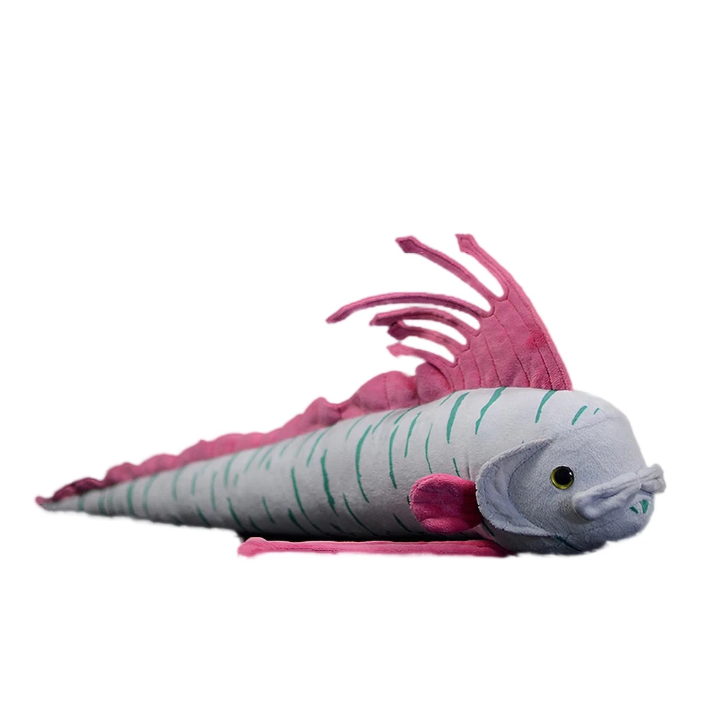 

75cm Simulation Cute Real Life Oarfish Ribbon Fish Chimera Soft Plush Toy Regalecus Glesne King of the herring Model Kids Gift