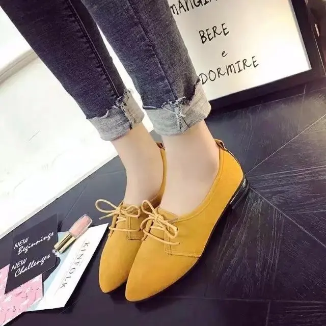 2021 Women Flat Shoes New Flats Ladies Dress Shoes Golden Heel Lace Up Loafers Casual Shoe Autumn Women\'s Shoes Casual Dress658