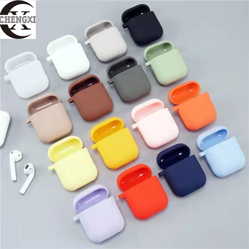 CX мягкие силиконовые чехлы для Apple Airpods 1/2 защитный Bluetooth беспроводной чехол для наушников для Apple Air Pods зарядка коробка сумки
