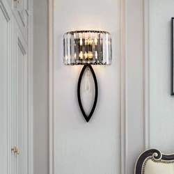 Modern Crystal LED Wall lamp Parlor Bedroom Wall Sconce E14 110-220V Surface Mount Aisle Wall lights