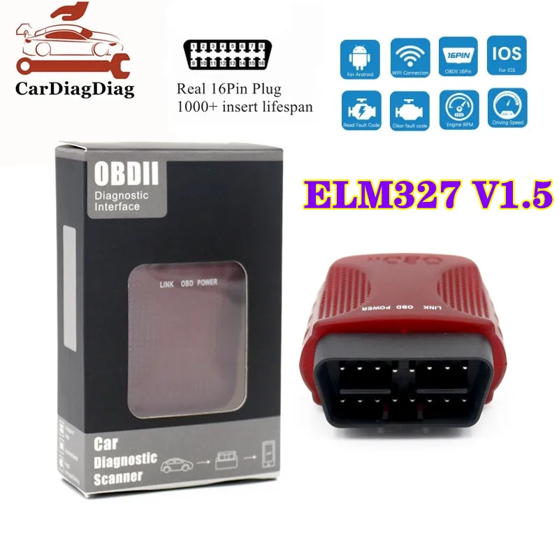 

ELM327 V1.5 OBD2 сканер WIFI / BT4.0 ELM 327 Автомобильный OBD 2 диагностический инструмент для IOS Android ПК ELM 327 сканер OBDII считыватель