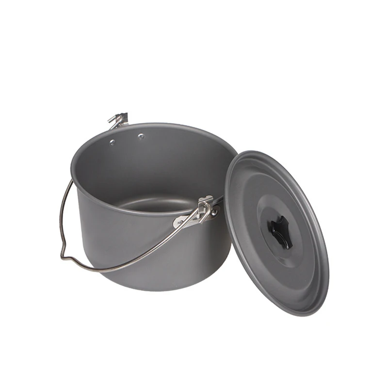 Outdoor Picnic Large Hanging Pot 6-8 People Camping Super Large Single Pot Lightweight Quick Heating Pot