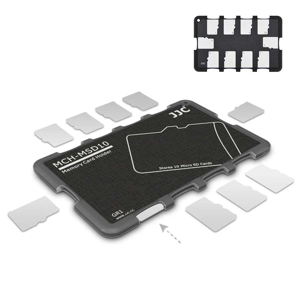 JJC Thin Micro SD-Kartenhalter SD-Kartenetui Brieftasche Kreditkartengröße für SD Micro SD TF-Karten Hartschale Kamera Fotozubehör – Detail 2
