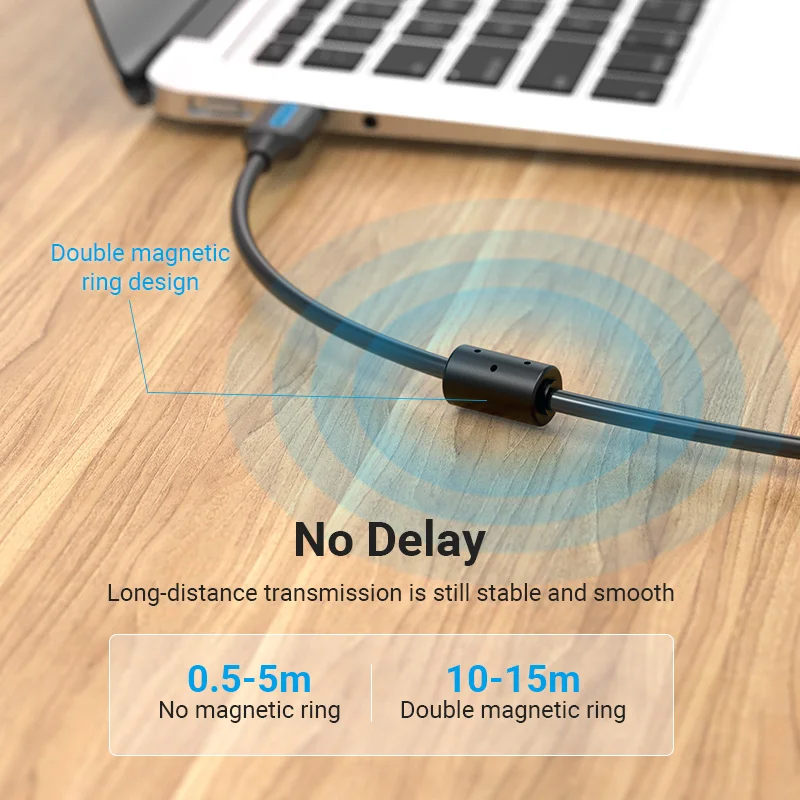 Vention kabel drukarki USB USB 3.0 2.0 typ A męski na B męski skaner danych do synchronizacji kabel drukarki do drukarki HP Canon Epson ZJiang