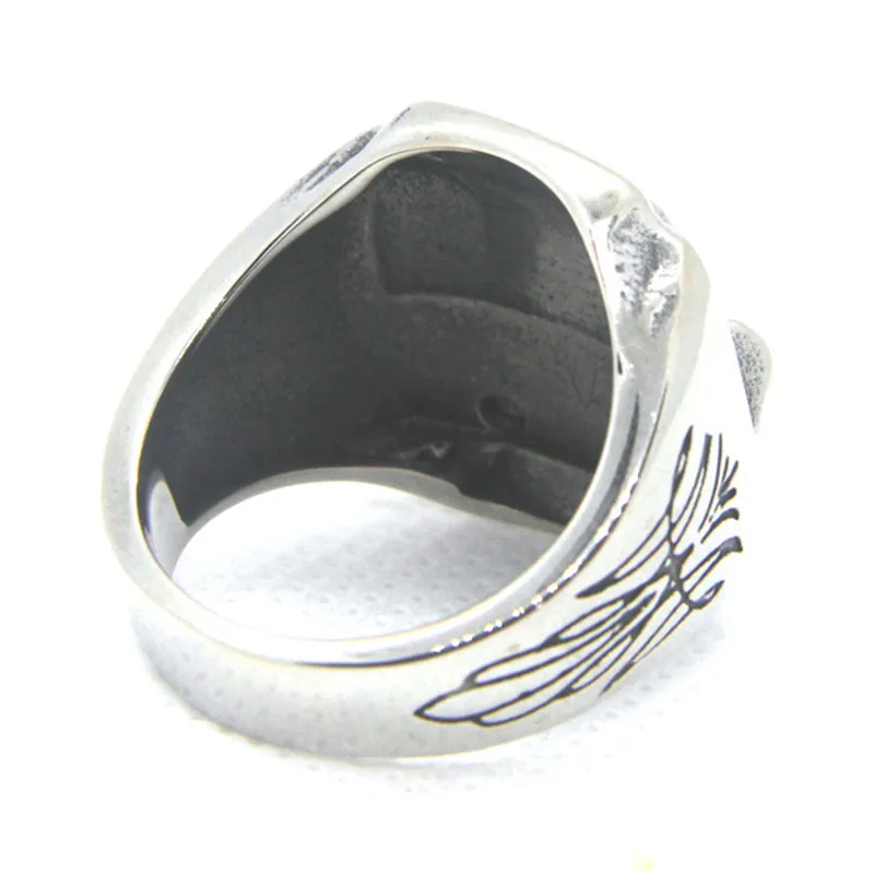 Stainless Steel Ride Free Biker Style Ring Men Boys Skeleton Rings Jewelry Size 7-13