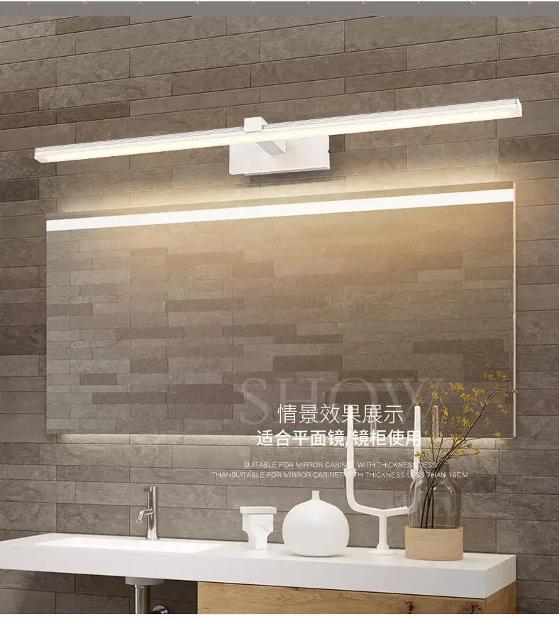 Led Bathroom Light Waterproof Mirror Light 9w 12w AC85-265V Wall Light Fixture Modern Wall Lamp for Living Room Bedroom