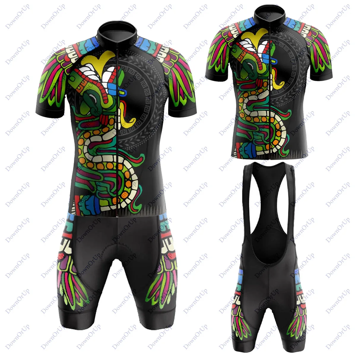 Mexico Bike Team Men's Cycling Jerse Set MTB Summer Bicycle Uniform Cycling Jersey Bib Shorts maillot ciclismo hombre