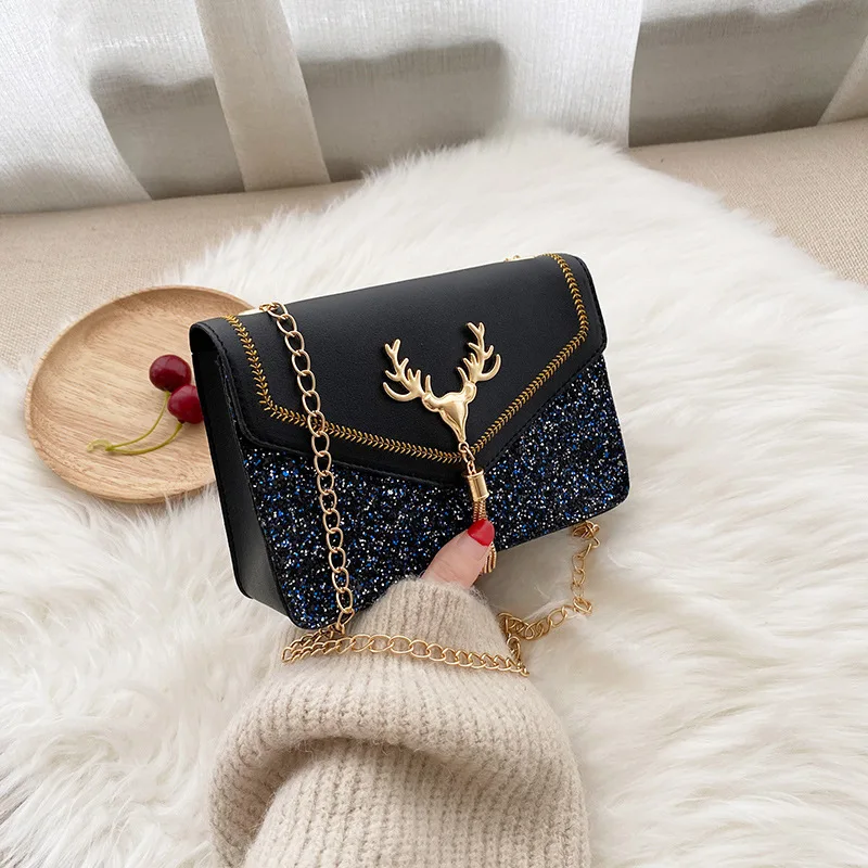 2021 Reindeer Women Handbags Deer Christmas Style Clutch Woman Purse Evening Handbags Shoulder Wedding Dinner Crossbody Bag