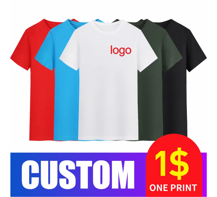 Cotton T Shirt Men Customized Text Diy Logo Your Own Design Photo Print Apparel Advertising T-shirt COCT 2022