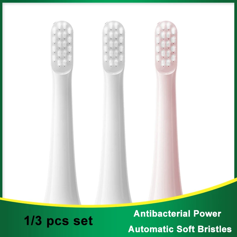 For Xiaomi T100 1-3 Pieces Suitable  Sonic Electric Toothbrush Cleaning/health/soft Vacuum DuPont Replacement Brush Head