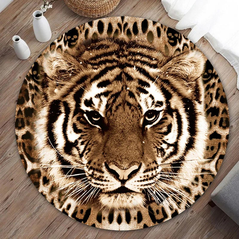 Modern Round Carpet for Living Room Anti Slip Bed Room Floor Mat Computer Chair Area Rugs Kids Carpet and Rugs 100cm/120cm