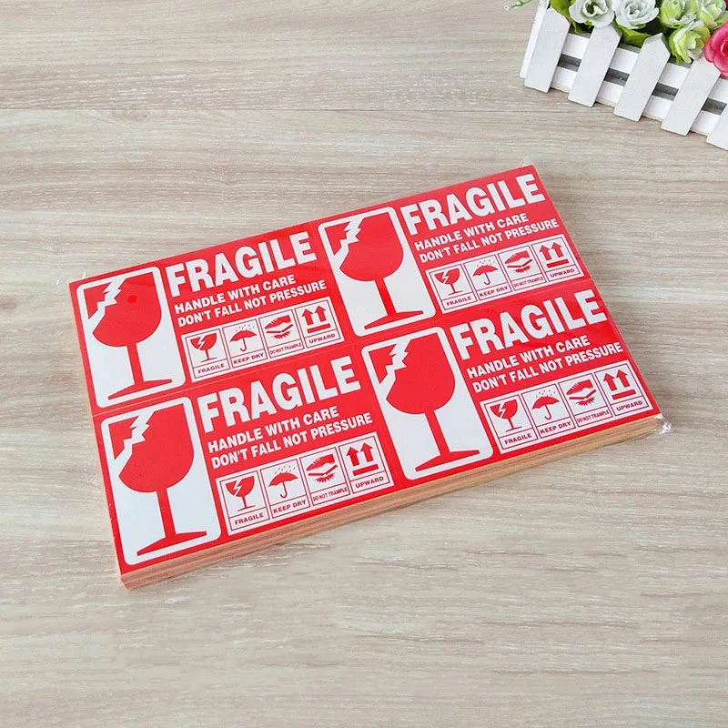 Fragile Warning Label Sticker Handle With Care Keep Shipping Express Label Packaging Mark Special Tag Logistics  Hazard Warning