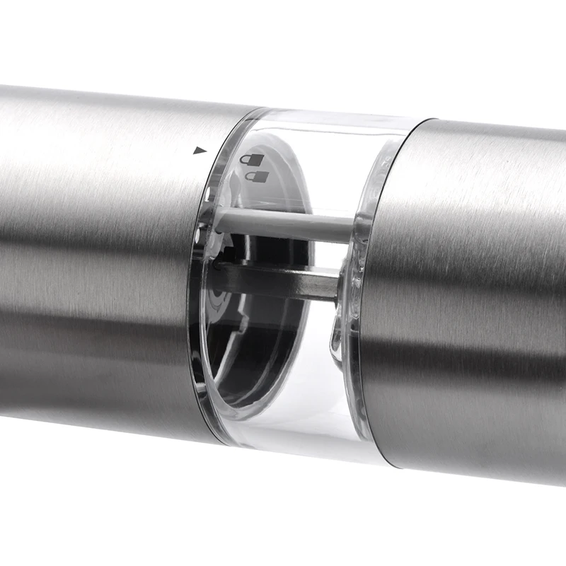 เครื่องบดพริกไทยและเกลือไฟฟ้าอัตโนมัติมีไฟ LED 5โหมดเครื่องบดเมล็ดพืชเครื่องลายคราม