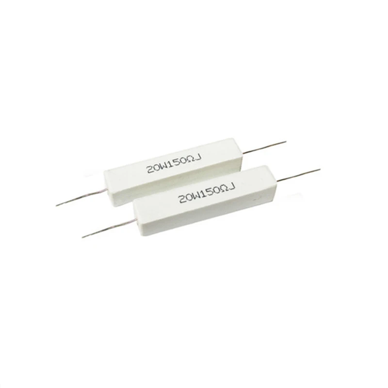 5PCS/LOT 20W 5% Cement Resistor Power Resistance 1R-100K 1R 2R 3R 4.7R 5R 10R 47R 470R 100R 10K 1K 2K 5.1K 20K 30K ohm