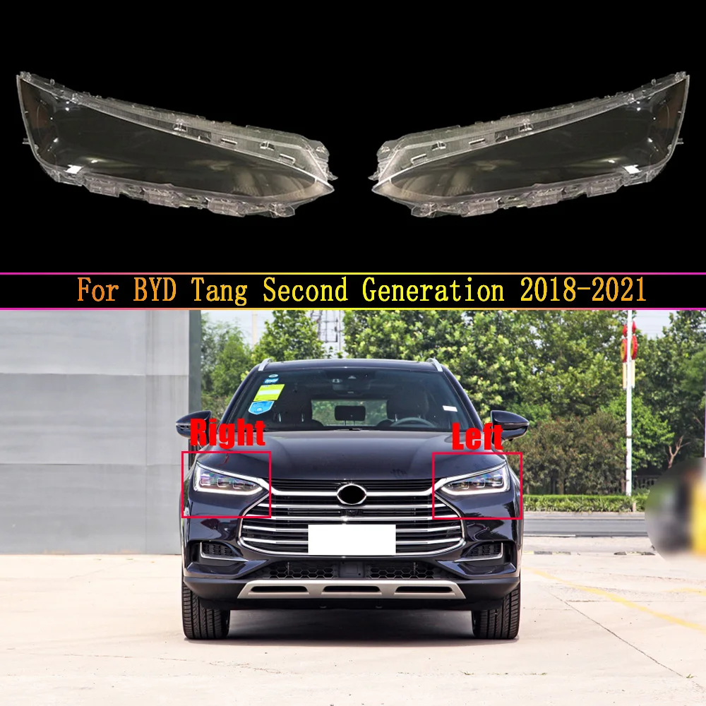 

For BYD Tang Second Generation 2018 2020 2021 Headlight Cover Headlamp Shell Lens Lampshade Transparent Shade Mask Plexiglass