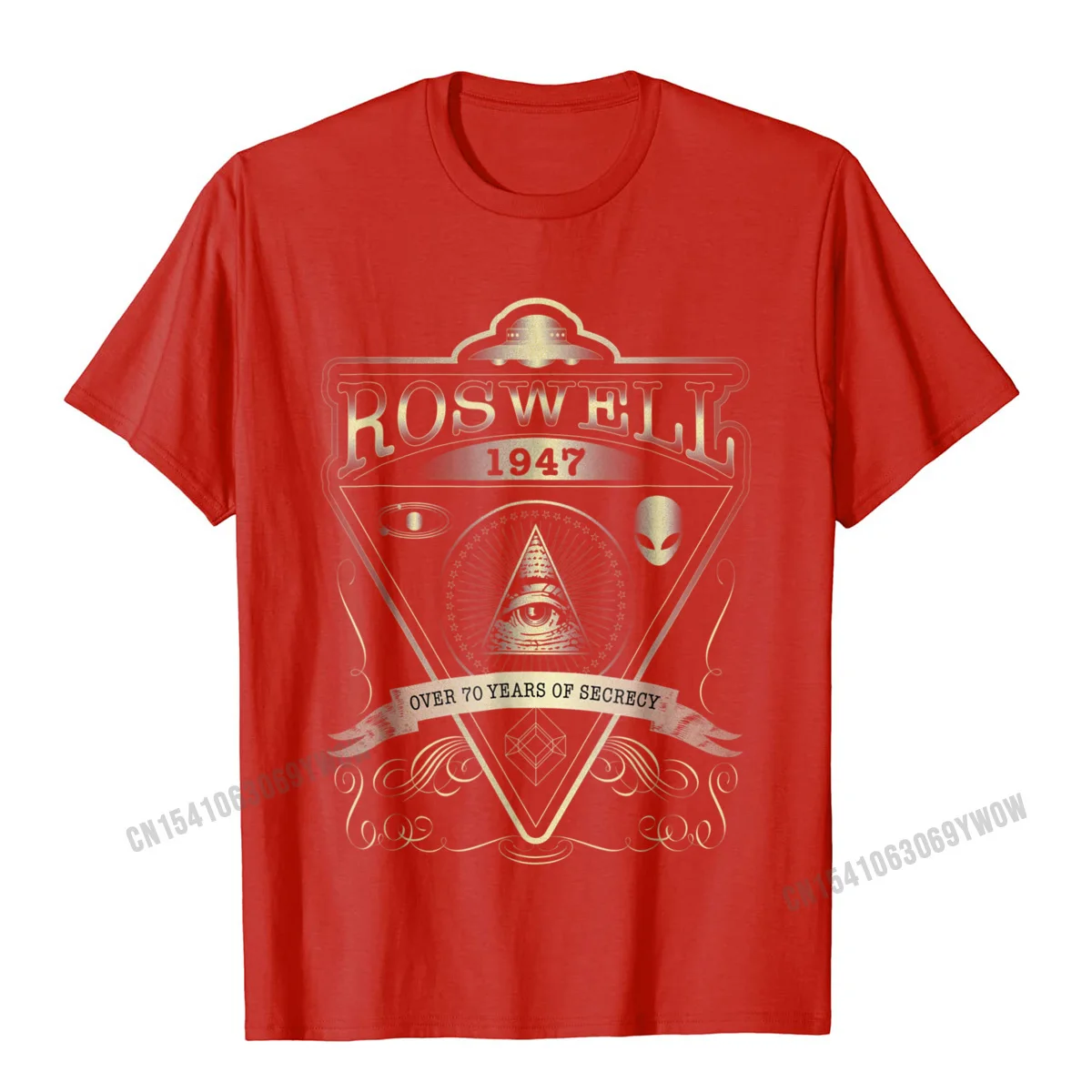 Roswell 1947 Alien T Shirt - Vintage Style UFO Area 51 Camisas Men Brand Men T Shirts Cotton Tops T Shirt Summer