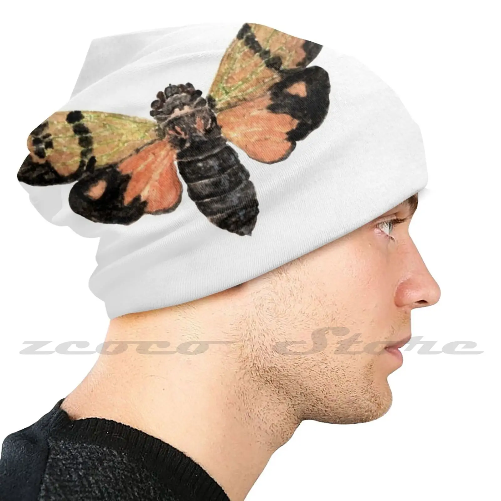 Cicada Watercolor Adult Kids Knit Hat Hedging Cap Outdoor Sports Breathable Watercolor Cicada Cicada Watercolor Watercolor Bug