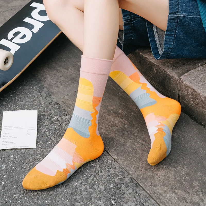 1Pair Fashion Women Cut Socks Cozy Combed Cotton Funny Female Fantasy Casual Happy Novelty Party Gifts Girls Socks Wholesale