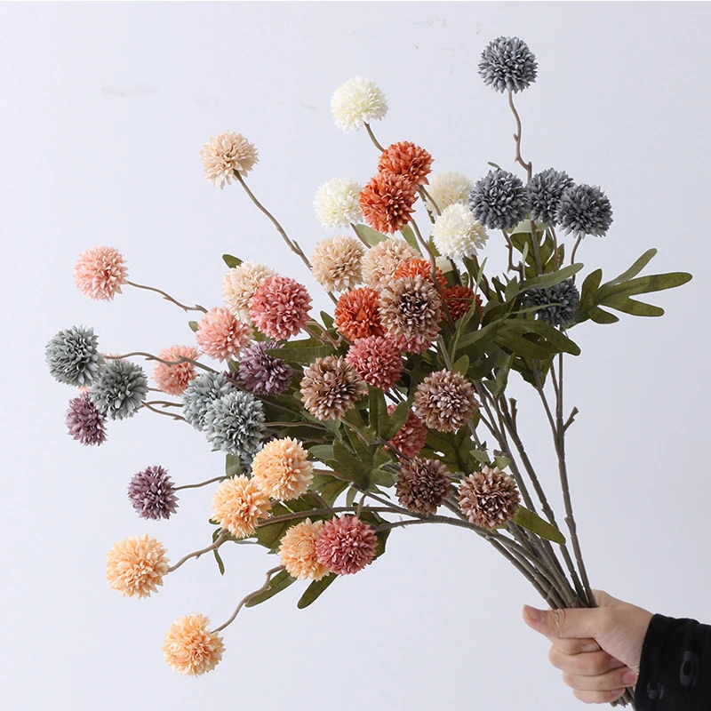 Artificial 5 Head Dandelion Home Wedding Living Room Decoration Simulation Flower Mini Dandelion Flower Table Vase Flower