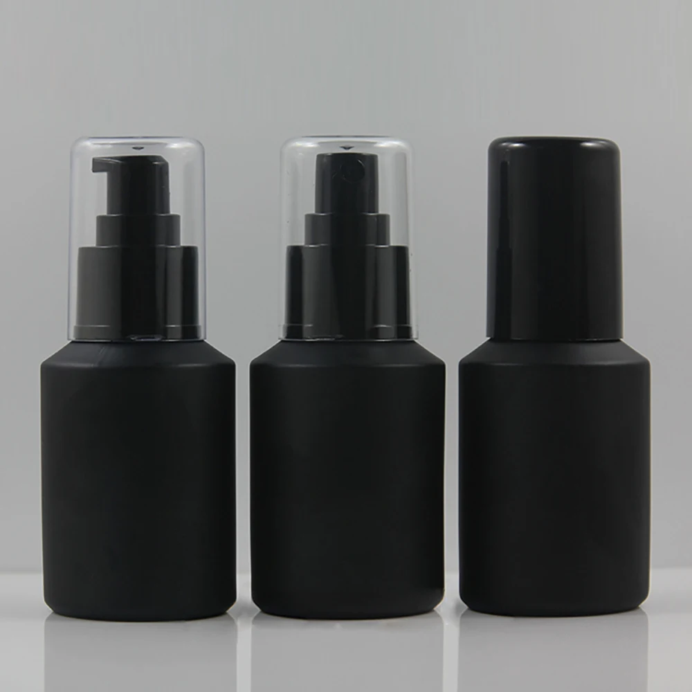 

Black Matte 60ml Empty Lotion Bottle,Glass Bottle Spray Mist Pump