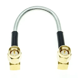 SMA Male Right Angle to SMA Male RA 90 Degree Plug connector RG402 RG-402 Semi Flexible Coaxial Cable 0.141