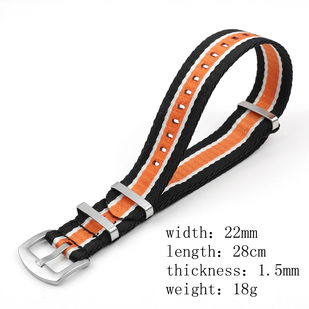 Onthelevel Soft Wearing Watch Strap 22mm Long Strap Nylon Watchband Wrist Belt Watch Accessories #E