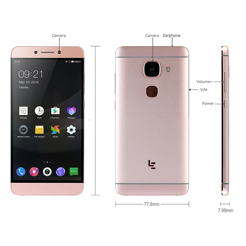 Letv-le-max 2x820 telefone móvel, rom global, 4G lte, 6gb ram, 64gb rom, Snapdragon 820, quad core, 5.7 polegadas, 3100mAh, 21mp