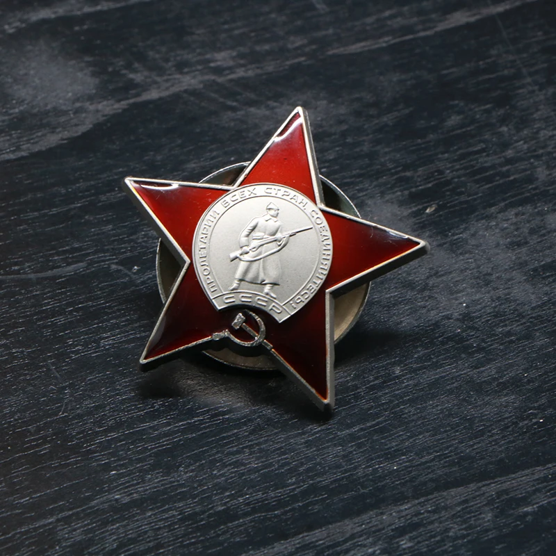 Alloy Material Soviet Red Star Russian Red Army Medal CCCP Medal Ukrainian Belarus Badge Badge of Honor