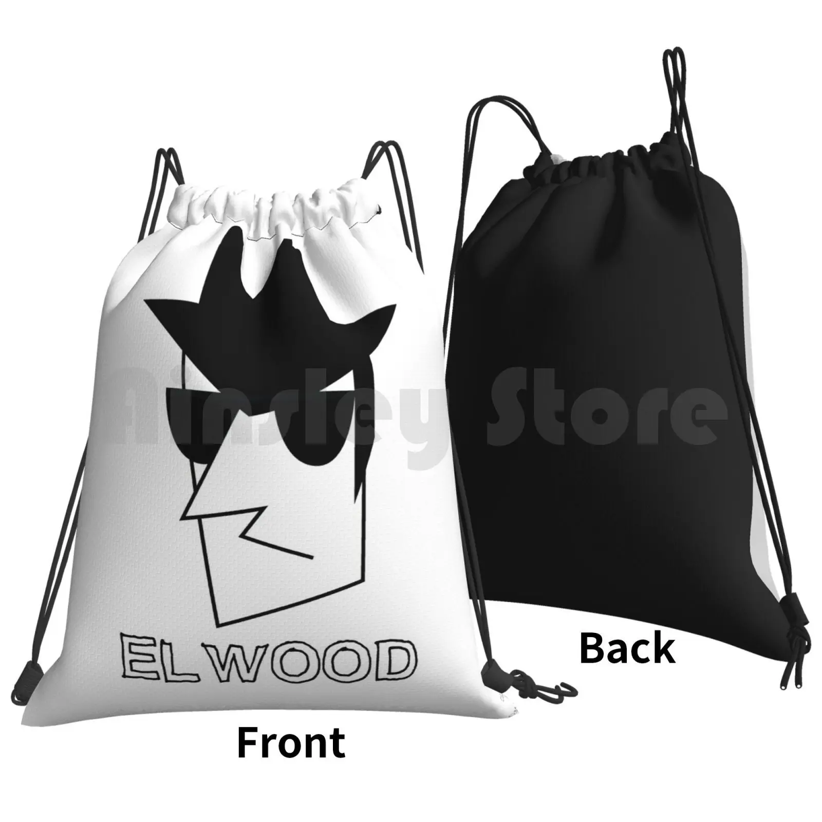 Elwood Blues Backpack Drawstring Bag Riding Climbing Gym Bag Elwood Blues Brothers Blues Bros Music Films Movies Baby Grow