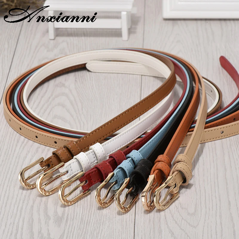 

HOT Sell Fashion Women Belts Ladies Waistband Vintage Metal Leather Thin Narrow Skinny Wide Waist Belt