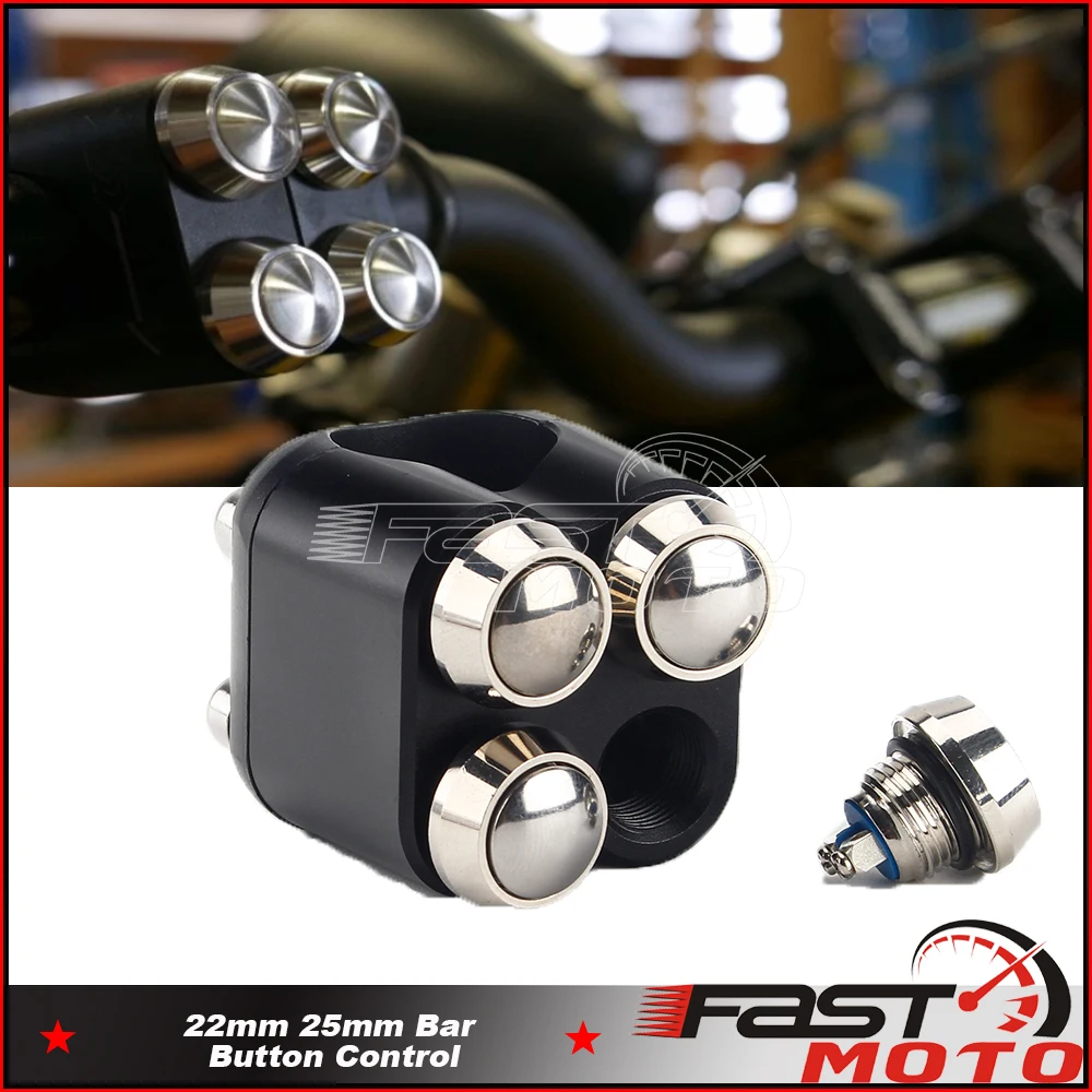 

4 кнопки управления ler M-Switch 25 мм 1 дюйм стержень руль Swich Universal для Harley Chopper BMW Honda Cafe Racer Horn Control Gear