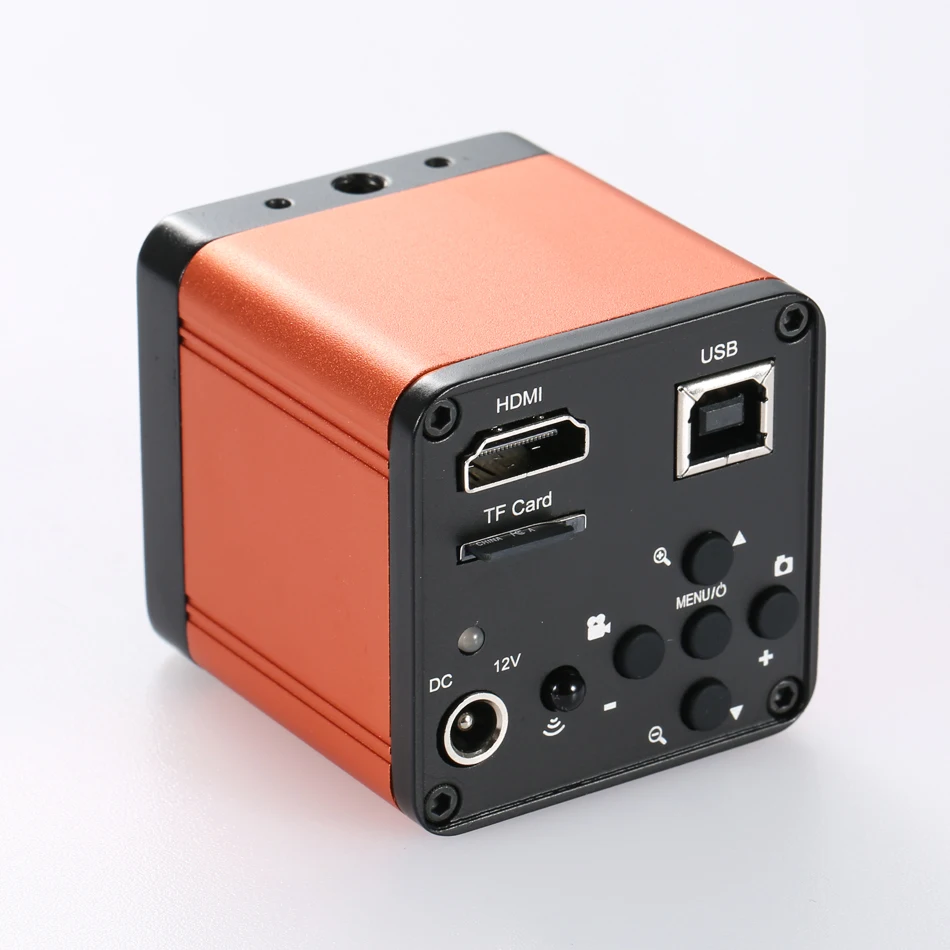Imagem -04 - Microscópio Industrial Digital Eletrônico Fhd 38mp 2k 1080p Usb Hdmi com Câmera C-mount Cartão tf Gravador de Vídeo Imagem