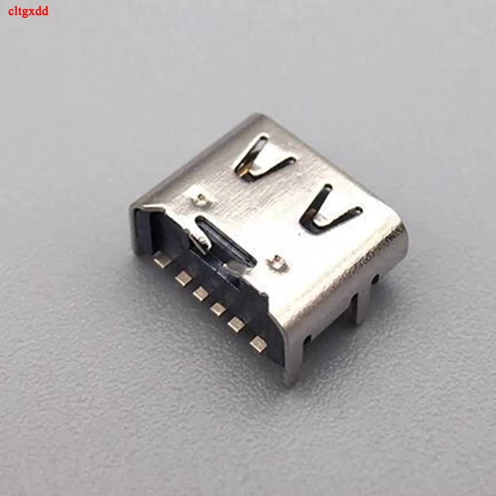 10pcs/Lot USB 6Pin Connector Micro USB Socket Type C 3.1 Female Placement DIP For Mobile Phone Charging Port Socket