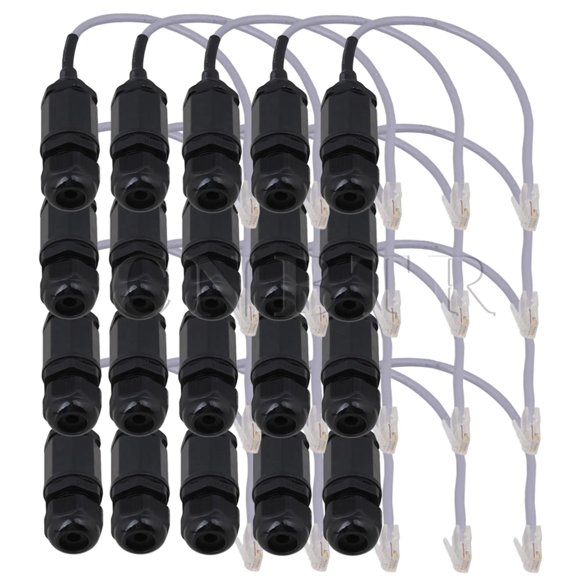 

CNBTR 20Pcs M20 RJ45 Ethernet Cable Coupler Connector Female to Male